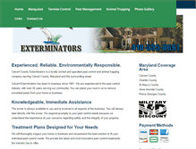 Tablet Screenshot of calvertexterminatorsmd.com